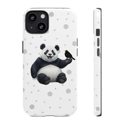 Amsel mit Panda iPhone & Google Pixel Tiermotiv Handyhülle - Tierisch guter Schutz