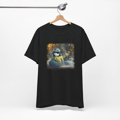Blaumeise Vogel T-Shirt in Black