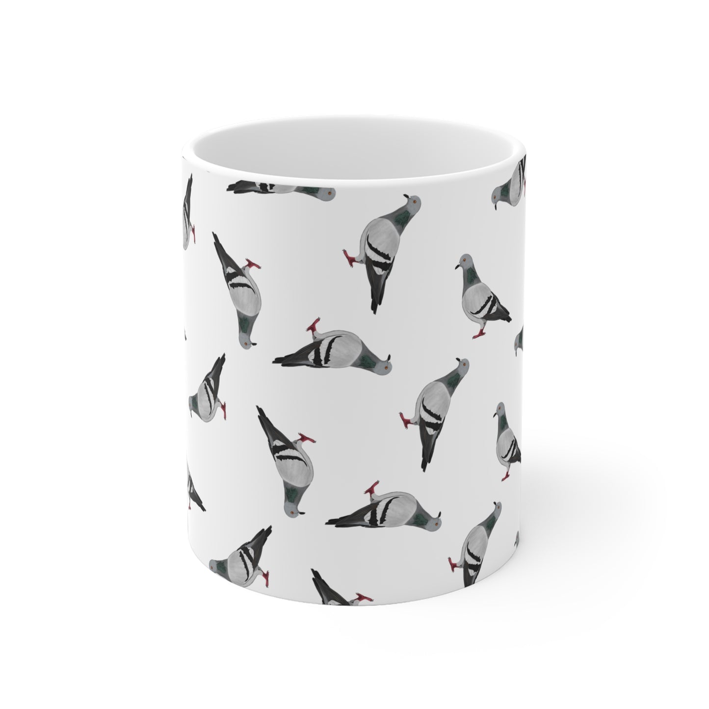Taube Tasse – Tauben mit Streumuster | Vogelmotiv Kaffeebecher für Vogelbeobachter & Naturfreunde