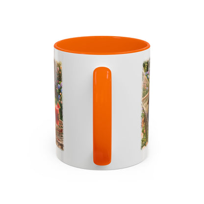 Tasse mit Rotkehlchen Motiv Rosi in der Hängematte für Vogelfreunde