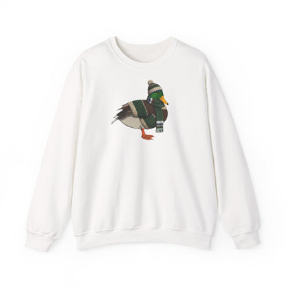Ente in Strick Weihnachts-Sweatshirt | Unisex Vogel Sweater für Vogelfreunde & Vogelbeobachter
