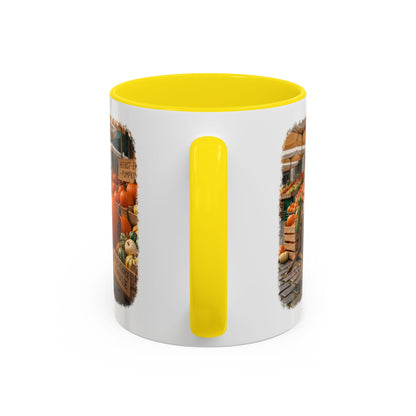 Premium Keramiktasse Rosi Rotkehlchen & der Riesen-Kürbis | 330 ml | Lustiges Geschenk für Vogelfreunde