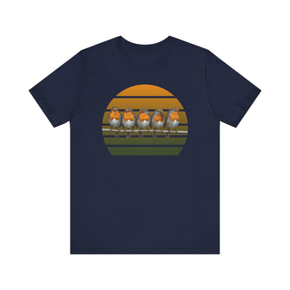 Rotkehlchen Premuim T-Shirt | Geschenk für Vogelbeobachter | jz.birds