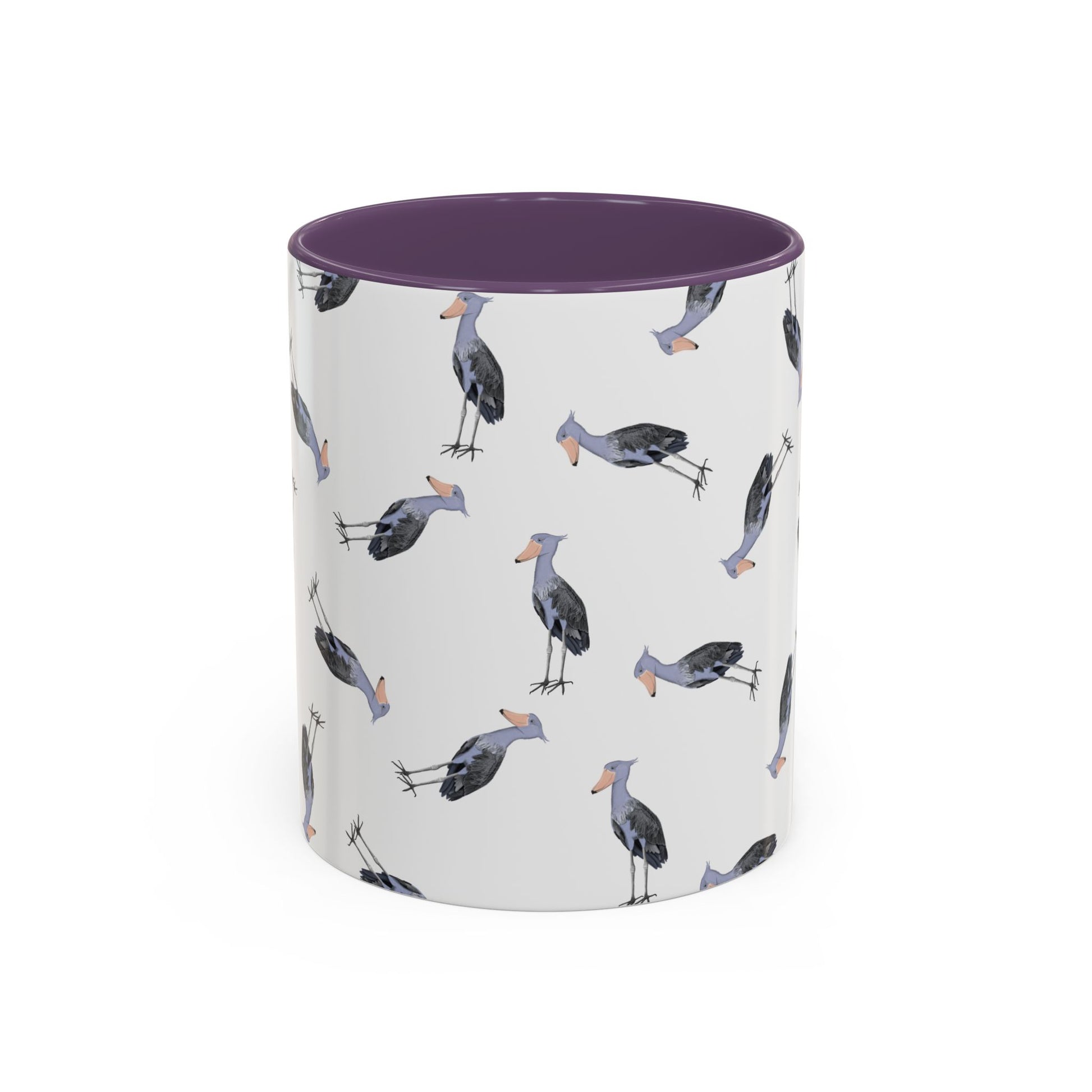 Schuhschnabel Tasse mit Streumuster | Vogelmotiv Kaffeebecher für Vogelbeobachter & Naturfreunde – Accent Coffee Mug,