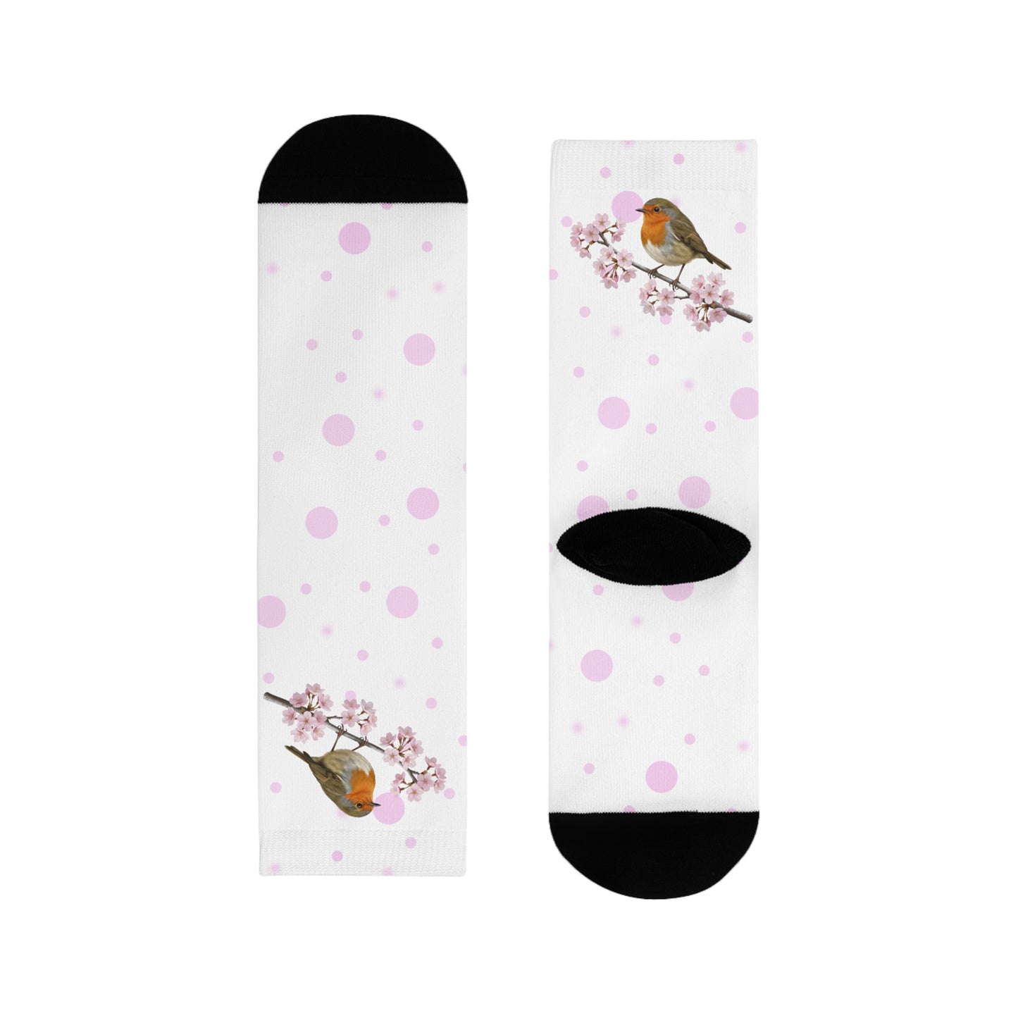 Rotkehlchen Socken mit Accessories Hintergrund