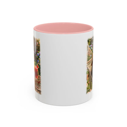 Tasse mit Rotkehlchen Motiv Rosi in der Hängematte für Vogelfreunde