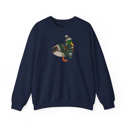 Ente in Strick Weihnachts-Sweatshirt | Unisex Vogel Sweater für Vogelfreunde & Vogelbeobachter