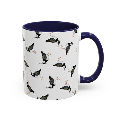 Kiebitz Tasse mit Streumuster | Vogelmotiv Kaffeebecher für Vogelbeobachter & Naturfreunde