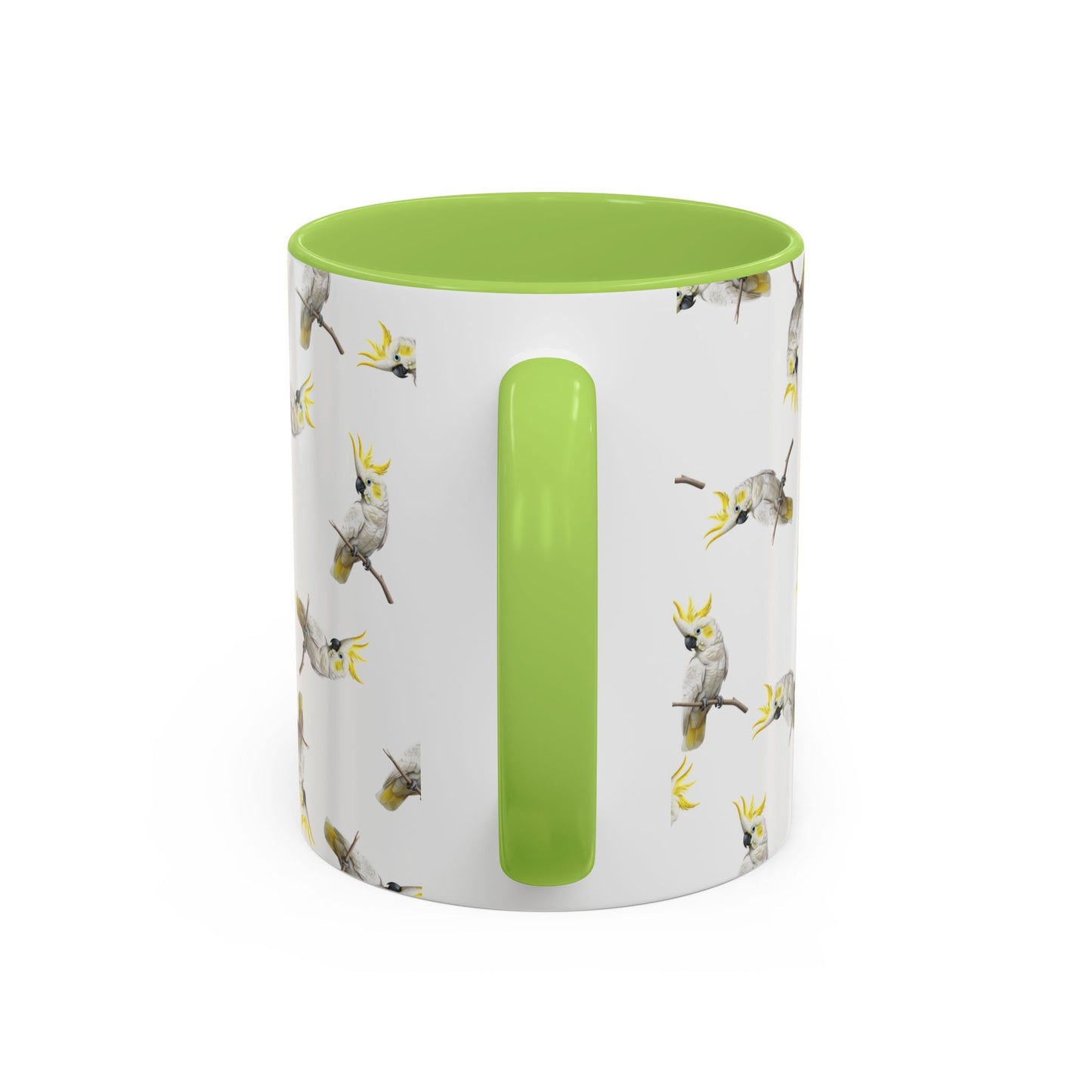Kakadu Tasse mit Streumuster | Vogelmotiv Kaffeebecher für Vogelbeobachter & Naturfreunde