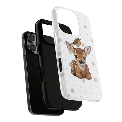 Rotkehlchen mit Rehkitz iPhone & Google Pixel Tiermotiv Handyhülle - Tierisch guter Schutz