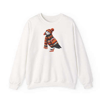 Papageitaucher in Strick Weihnachts-Sweatshirt | Unisex Vogel Sweater für Vogelfreunde & Vogelbeobachter