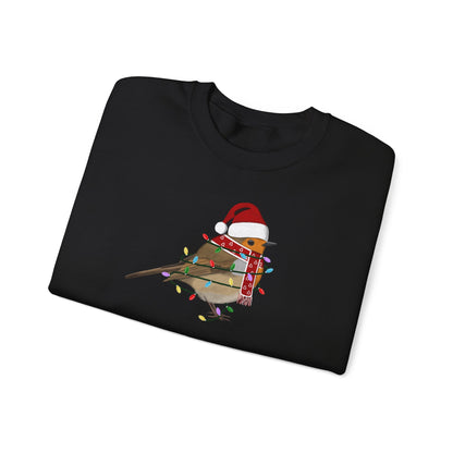 Rotkehlchen Weihnachts-Sweatshirt | Unisex Vogel Sweater für Vogelfreunde & Vogelbeobachter