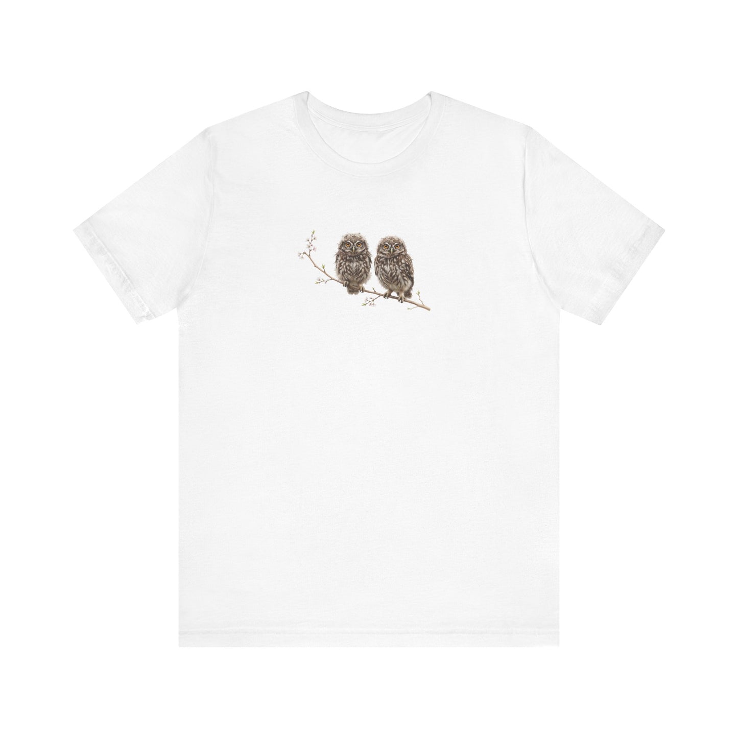 Steinkauz Ästling T-Shirt | Süßes Frühlingsblüten Vogelmotiv für Vogelbeobachter