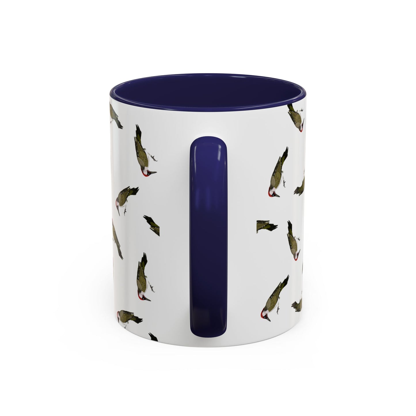 Grünspecht Tasse mit Streumuster | Vogelmotiv Kaffeebecher für Vogelbeobachter & Naturfreunde