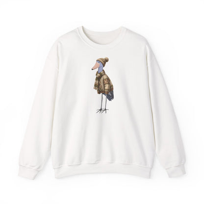 Schuhschnabel in Strick Weihnachts-Sweatshirt | Unisex Vogel Sweater für Vogelfreunde & Vogelbeobachter