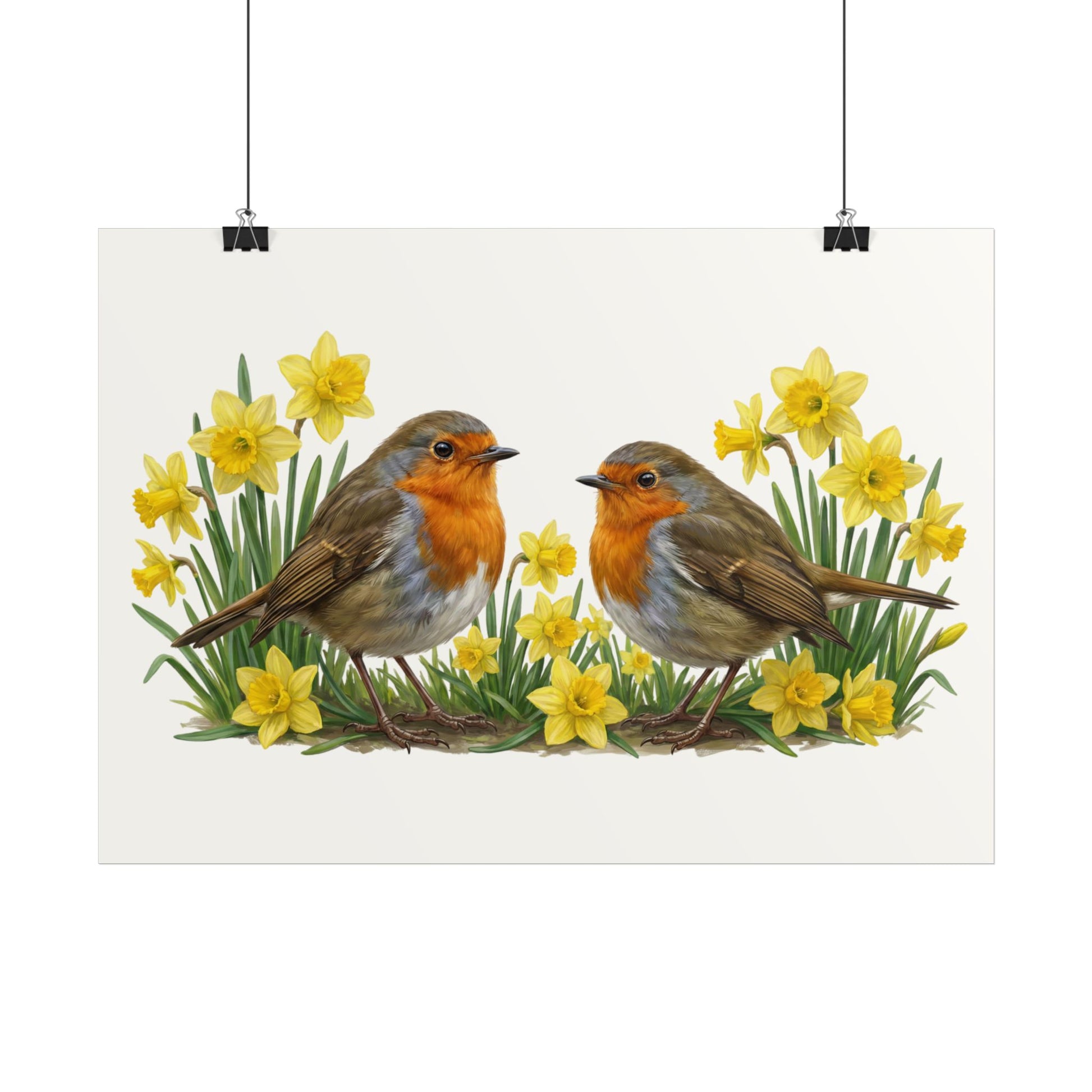 Rotkehlchen Poster – Glossy, Home & Living
