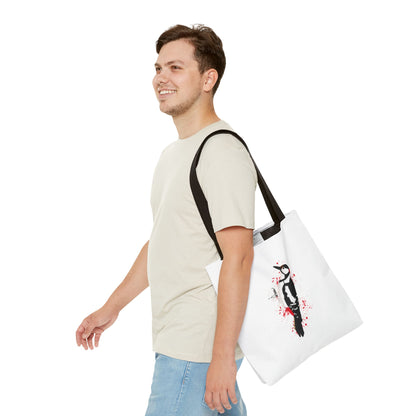 Buntspecht Tragetasche 40x40cm Vogel Tasche Weiß für Vogelbeobachter