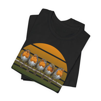 Rotkehlchen Premuim T-Shirt | Geschenk für Vogelbeobachter | jz.birds