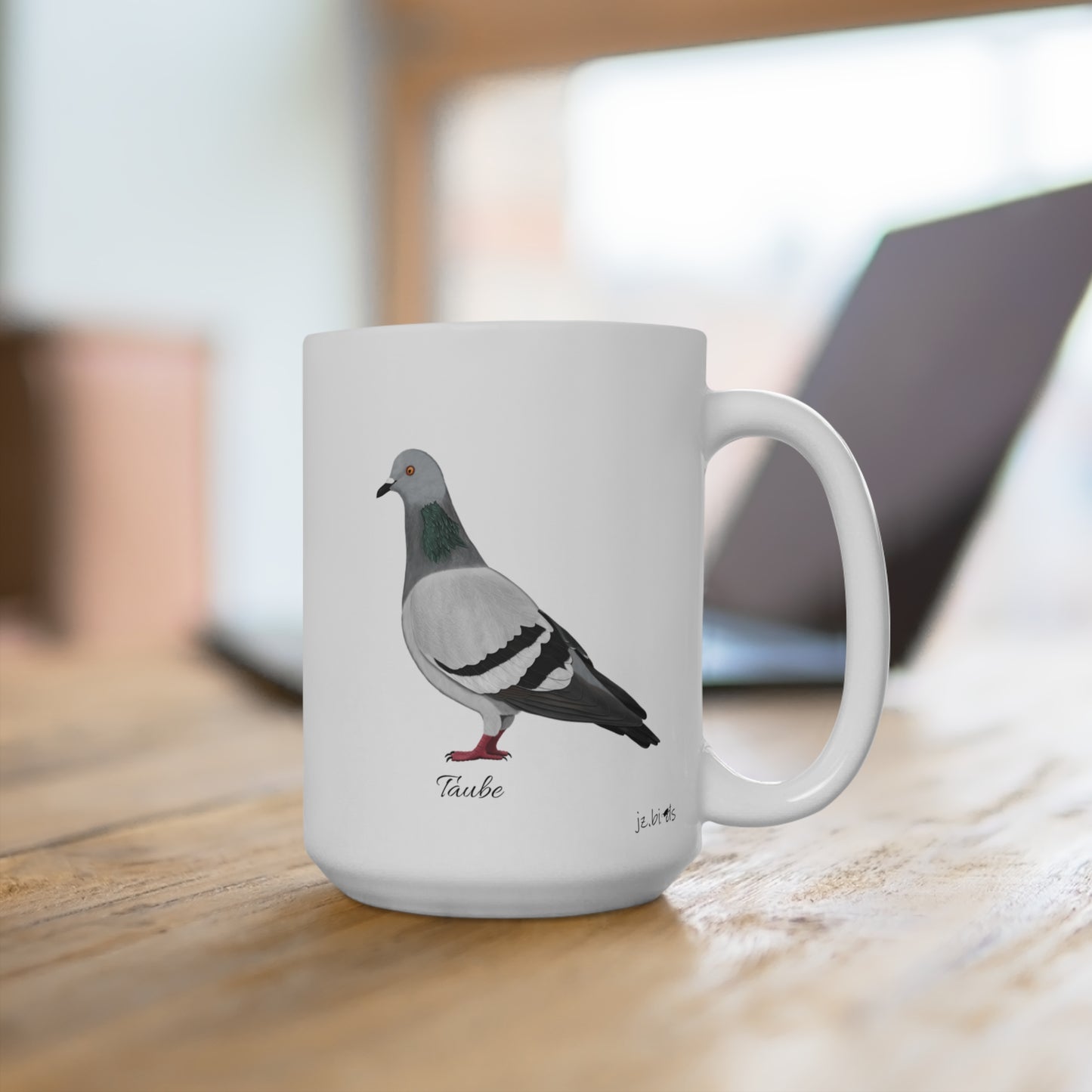 Taube Vogel Tasse Weiß für Vogelbeobachter