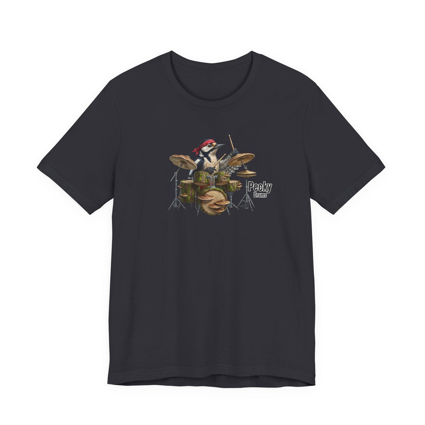 Pecky der Buntspecht (Drums) – Offizielles The Backyard Birds Premium T-Shirt