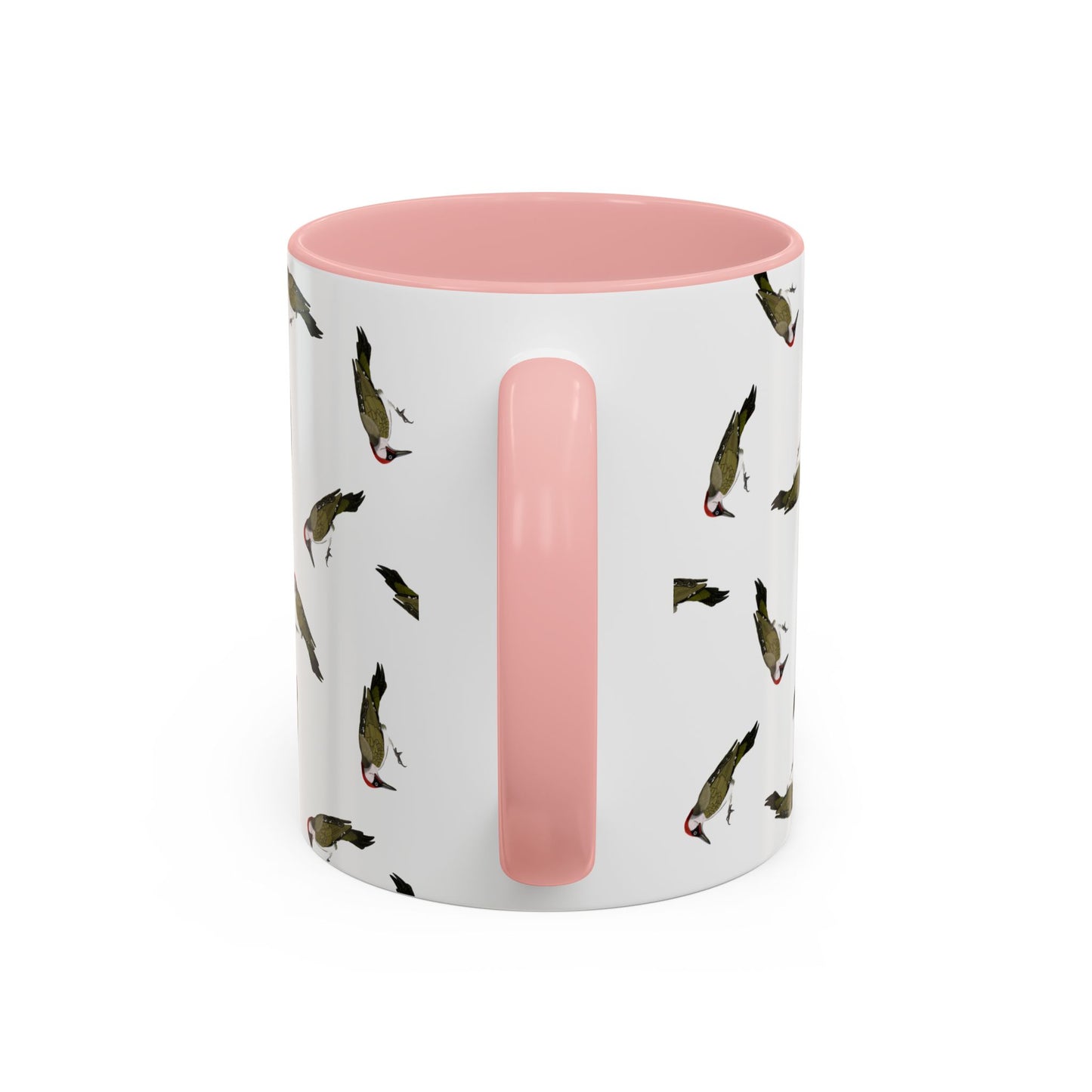 Grünspecht Tasse mit Streumuster | Vogelmotiv Kaffeebecher für Vogelbeobachter & Naturfreunde