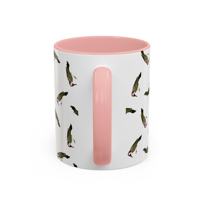 Grünspecht Tasse mit Streumuster | Vogelmotiv Kaffeebecher für Vogelbeobachter & Naturfreunde