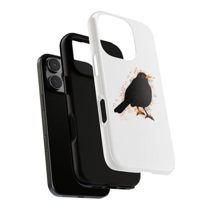 Amsel Vogel iPhone & Google Pixel Vogelmotiv Handyhülle Weiß