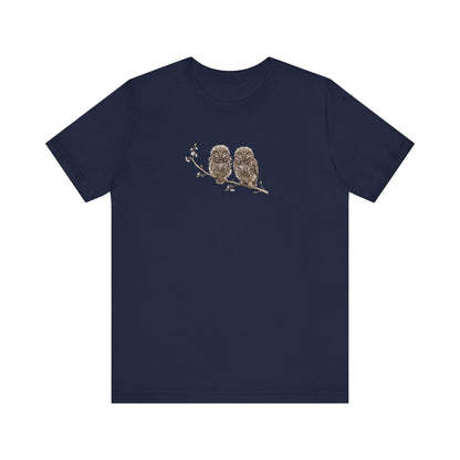 Steinkauz Ästling T-Shirt | Süßes Frühlingsblüten Vogelmotiv für Vogelbeobachter