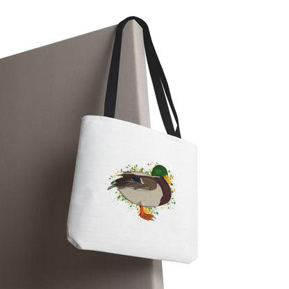 Stockente Tragetasche 40x40cm Vogel Tasche Weiß für Vogelbeobachter