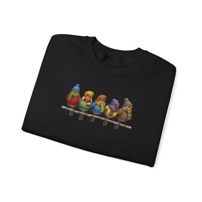 Rotkehlchen in Strick Winter-Sweatshirt | Unisex Vogel Sweater für Vogelfreunde & Vogelbeobachter