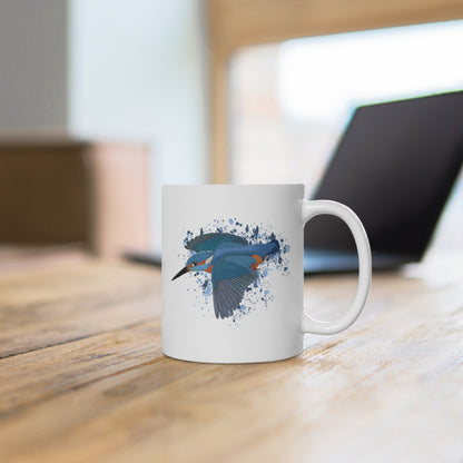 Eisvogel Vogel Tasse Weiß für Vogelfreunde & Vogelbeobachter