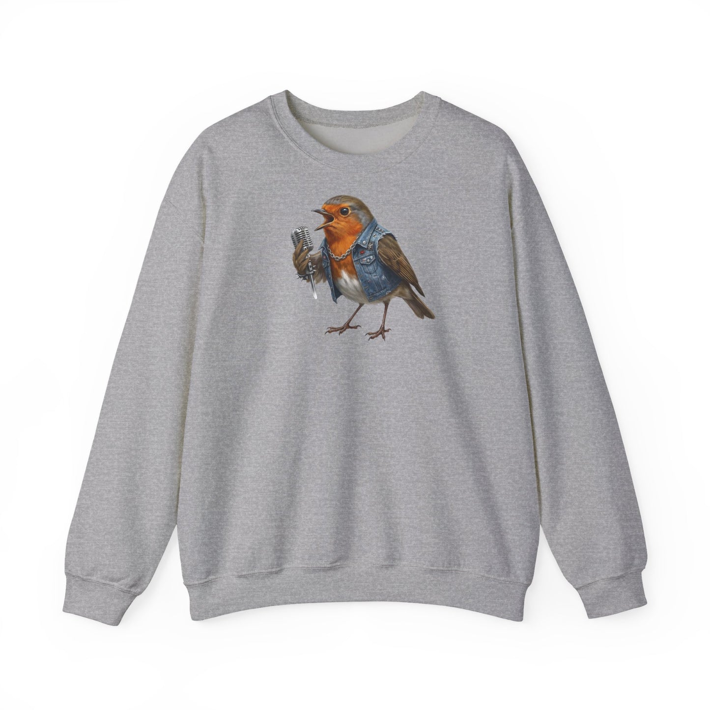Rotkehlchen Sweatshirt Vogelmotiv mit Animal Graphic Tee Hintergrund