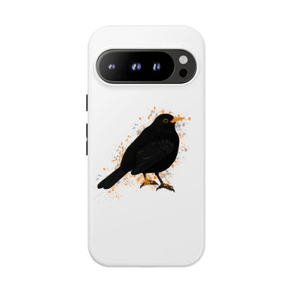 Amsel Vogel iPhone & Google Pixel Vogelmotiv Handyhülle Weiß