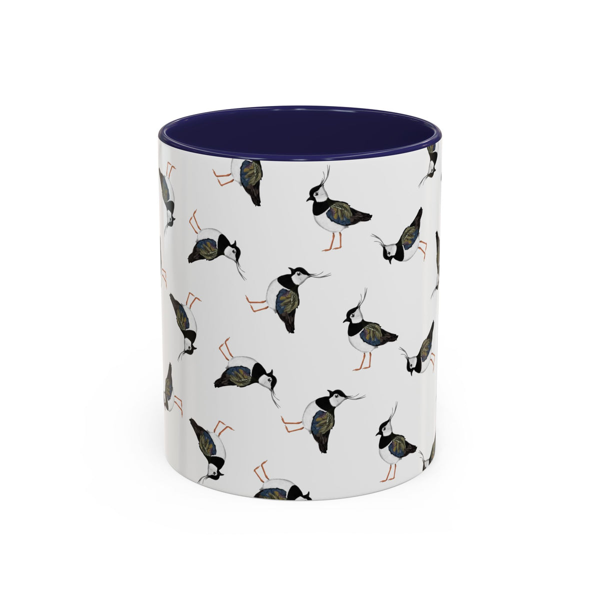 Kiebitz Tasse mit Streumuster | Vogelmotiv Kaffeebecher für Vogelbeobachter & Naturfreunde