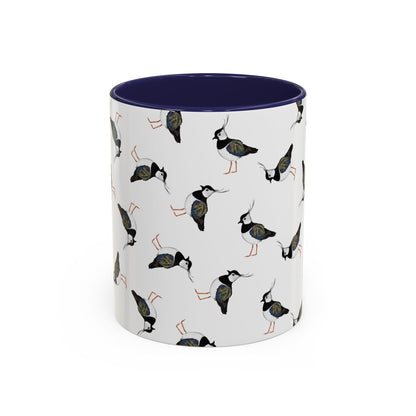 Kiebitz Tasse mit Streumuster | Vogelmotiv Kaffeebecher für Vogelbeobachter & Naturfreunde