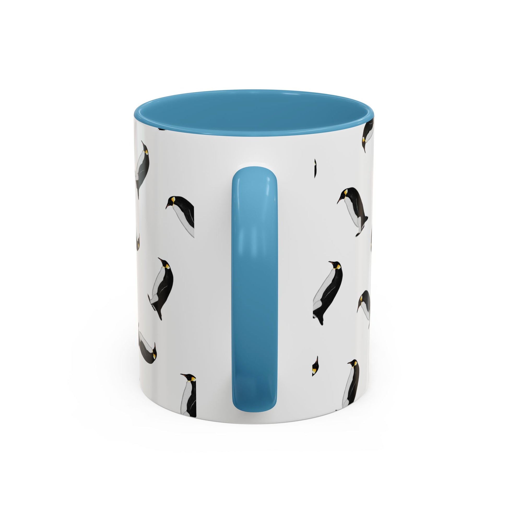 Pinguin Tasse mit Streumuster | Vogelmotiv Kaffeebecher für Vogelbeobachter & Naturfreunde – Accent Coffee Mug and Birds Design style