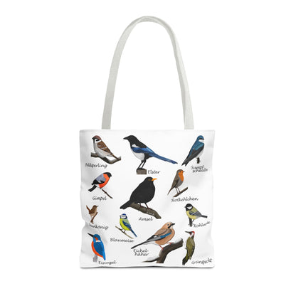 Gartenvögel Tragetasche 40x40cm Amsel Rotkehlchen Blaumeise Vogel Tasche