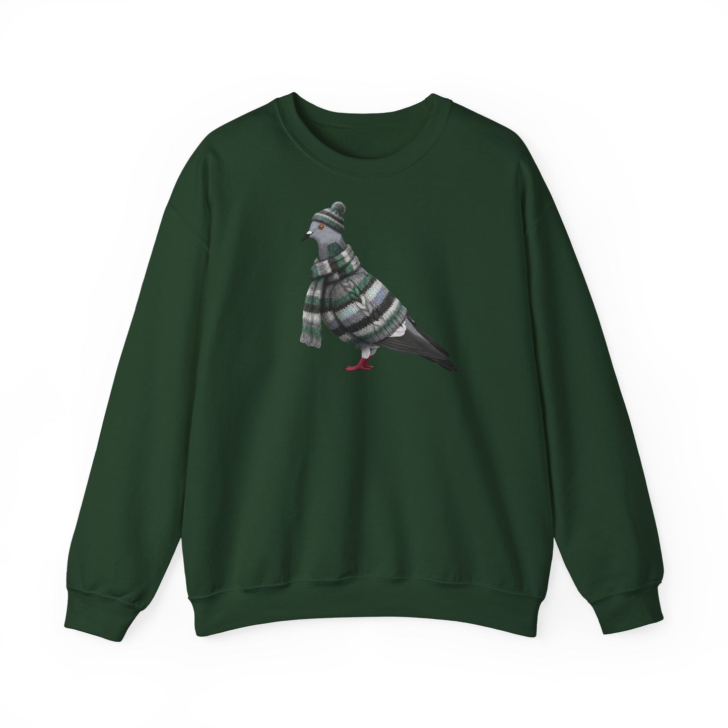 Taube in Strick Weihnachts-Sweatshirt | Unisex Vogel Sweater für Vogelfreunde & Vogelbeobachter