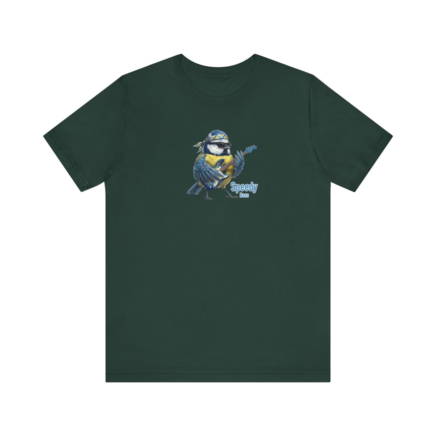 Speedy die Blaumeise (Bass) – Offizielles The Backyard Birds Premium T-Shirt