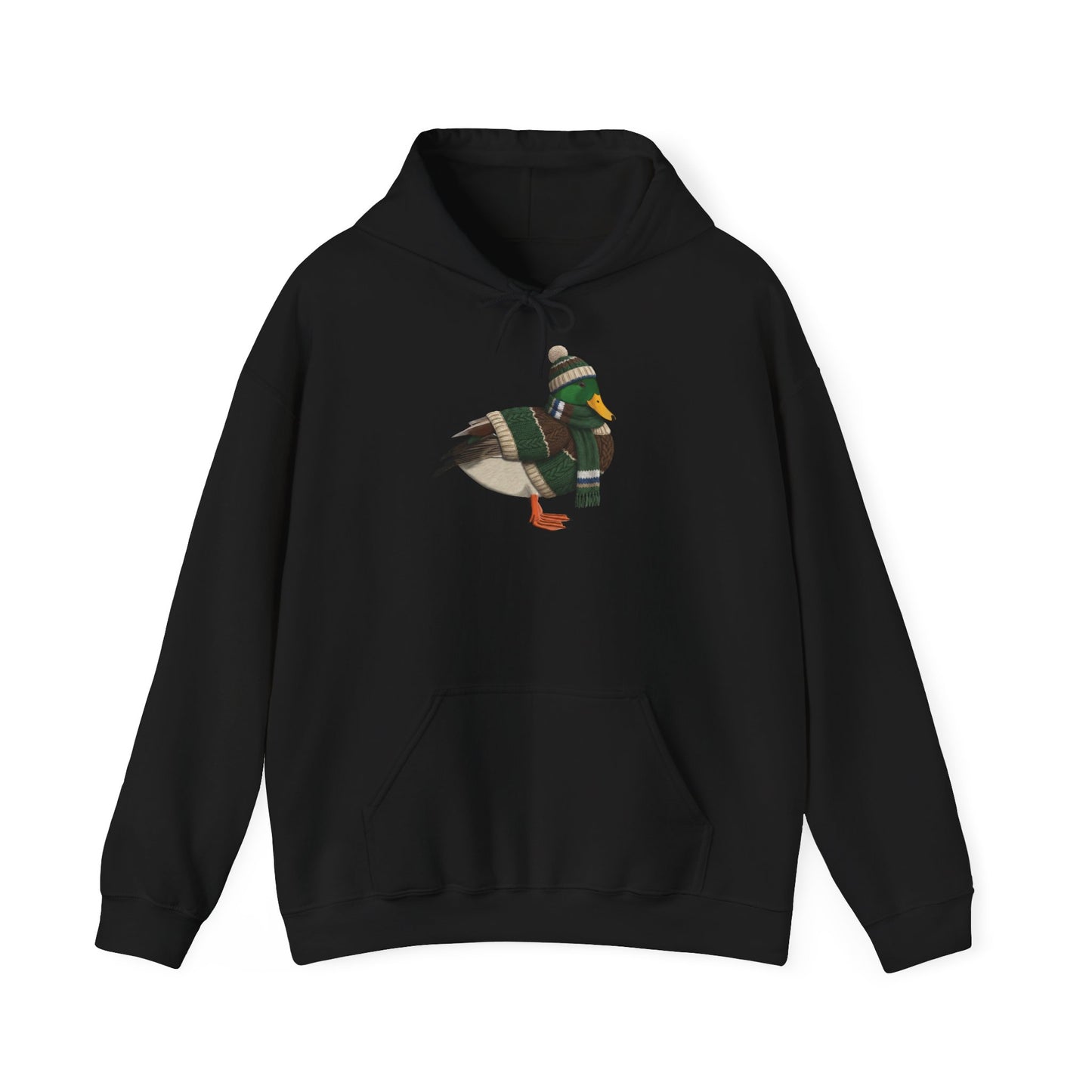 Ente mit Strickmütze Hoodie - Vogel Kapuzenpullover für Vogelbeobachter & Naturliebhaber mit Vogelmotiv