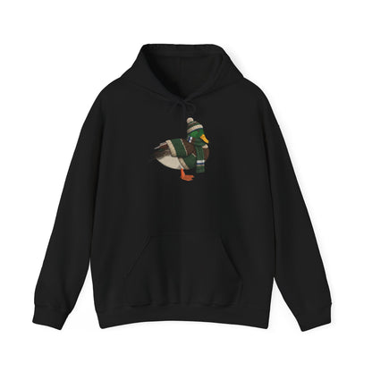 Ente mit Strickmütze Hoodie - Vogel Kapuzenpullover für Vogelbeobachter & Naturliebhaber mit Vogelmotiv