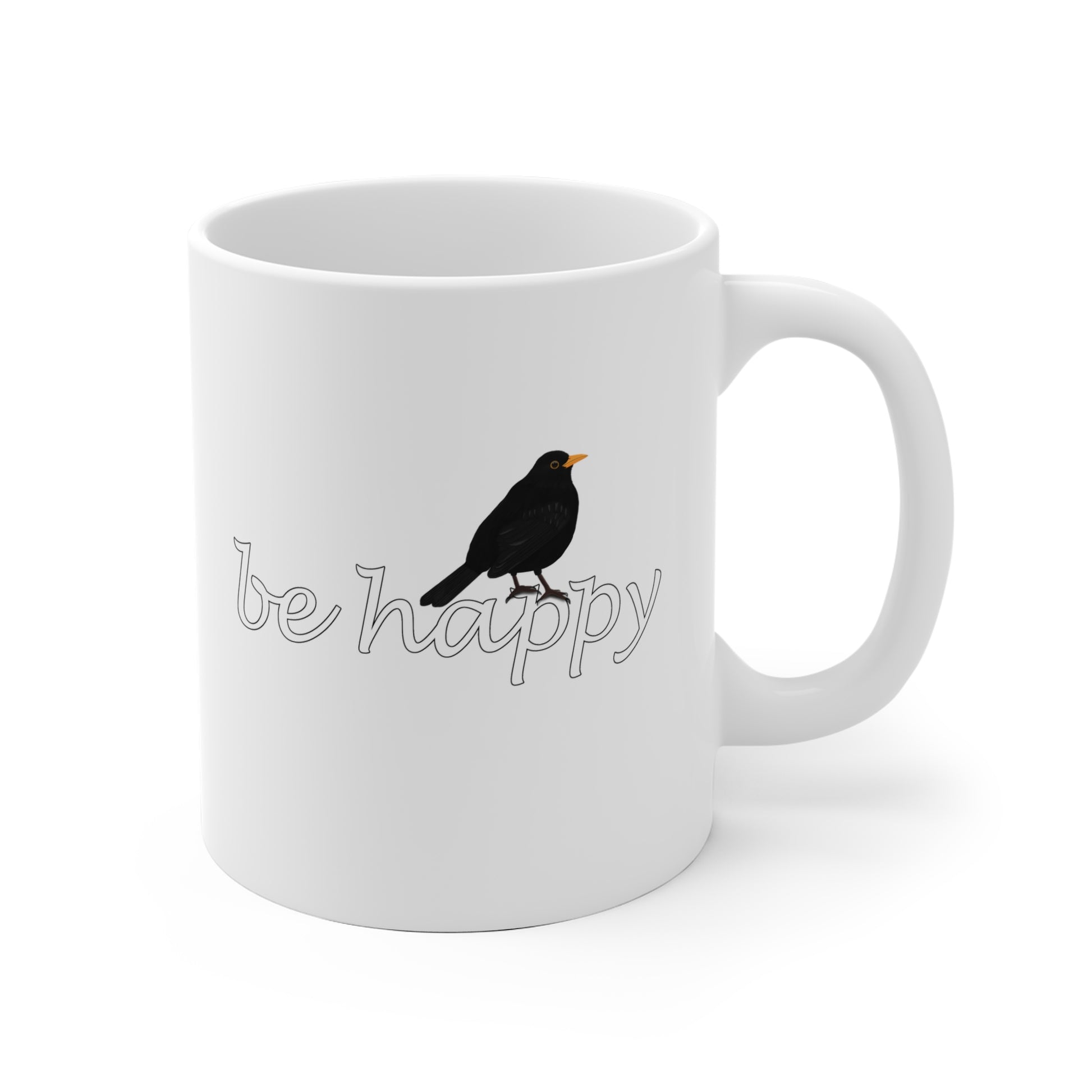 Amsel Be Happy Vogel Tasse für Vogelfreunde