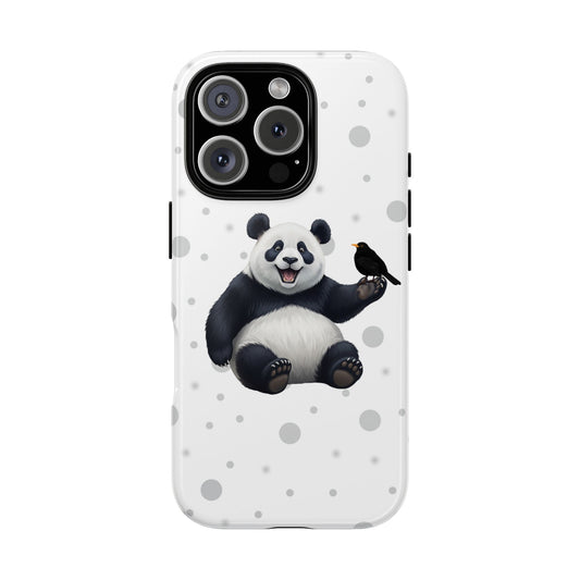 Amsel mit Panda iPhone & Google Pixel Tiermotiv Handyhülle - Tierisch guter Schutz