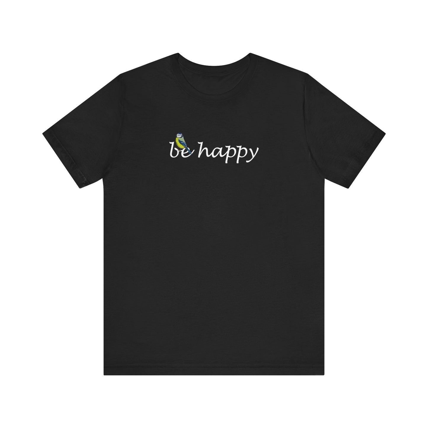 Blaumeise Be Happy Vogel T-Shirt für Vogelfreunde