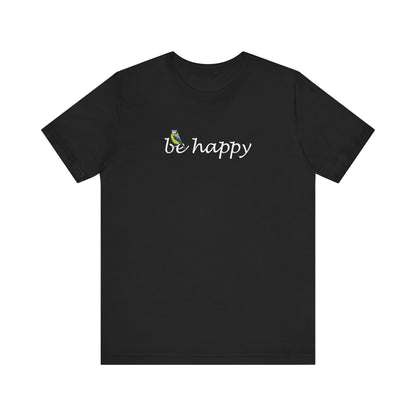 Blaumeise Be Happy Vogel T-Shirt für Vogelfreunde