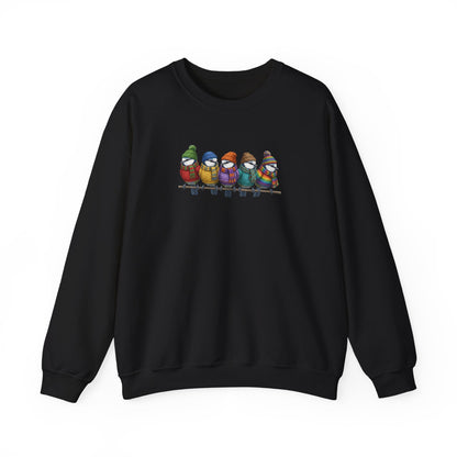 Blaumeisen in Strick Winter-Sweatshirt | Unisex Vogel Sweater für Vogelfreunde & Vogelbeobachter