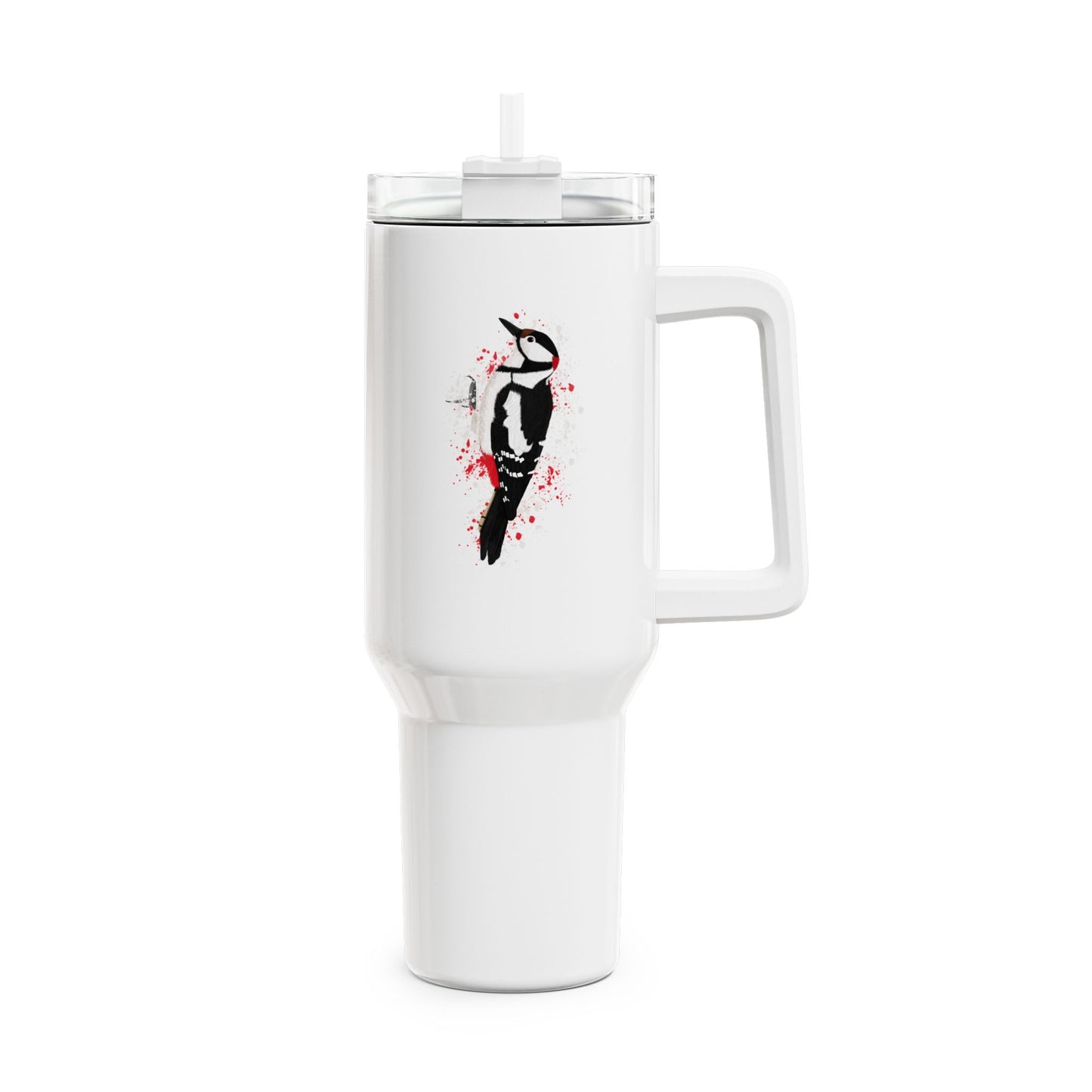 Buntspecht Thermo-Tumbler 40oz (1,2L) – Edelstahl Isolierbecher für Vogelbeobachter