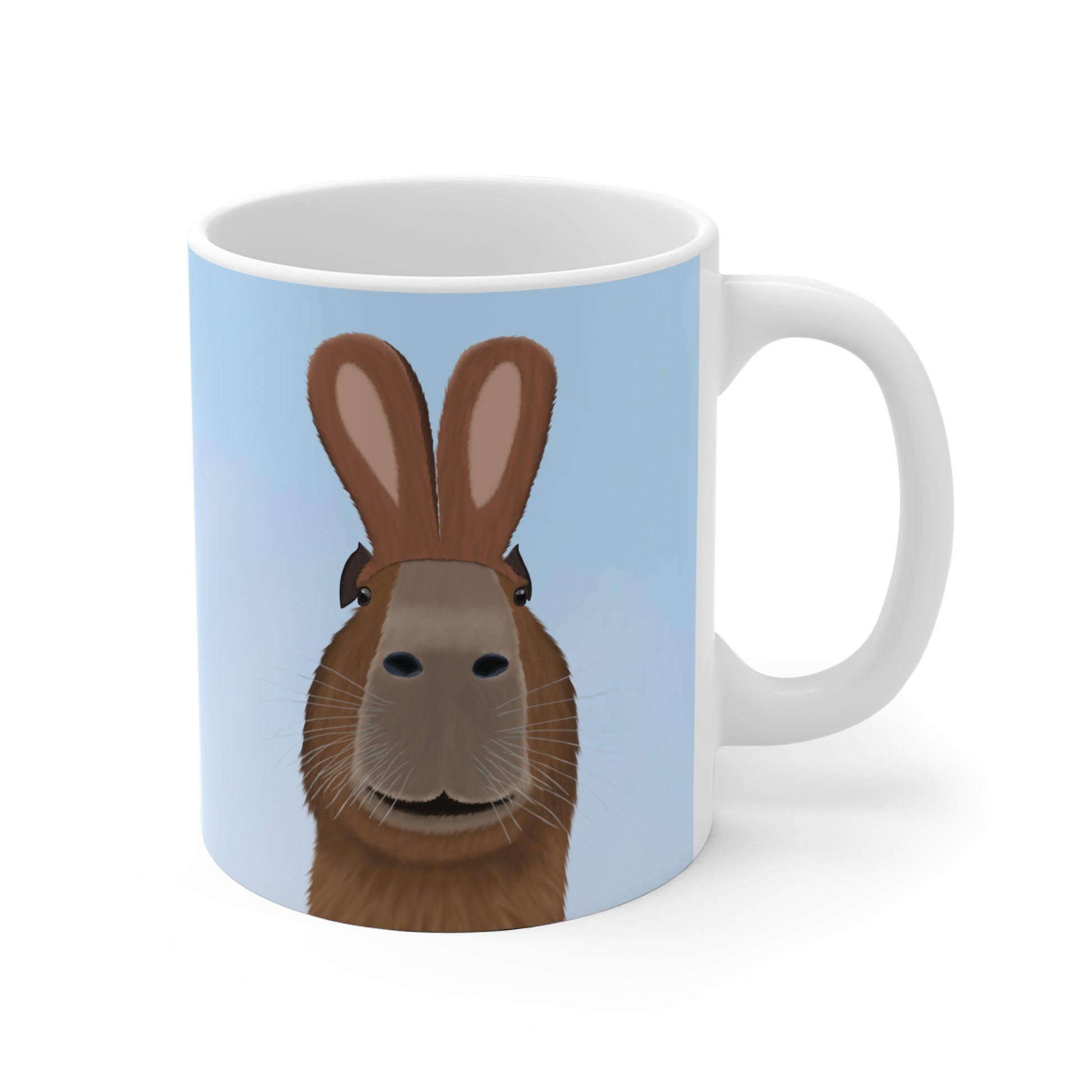 Capybara als Kaninchen mit Hasenohren Lustige Oster Tasse