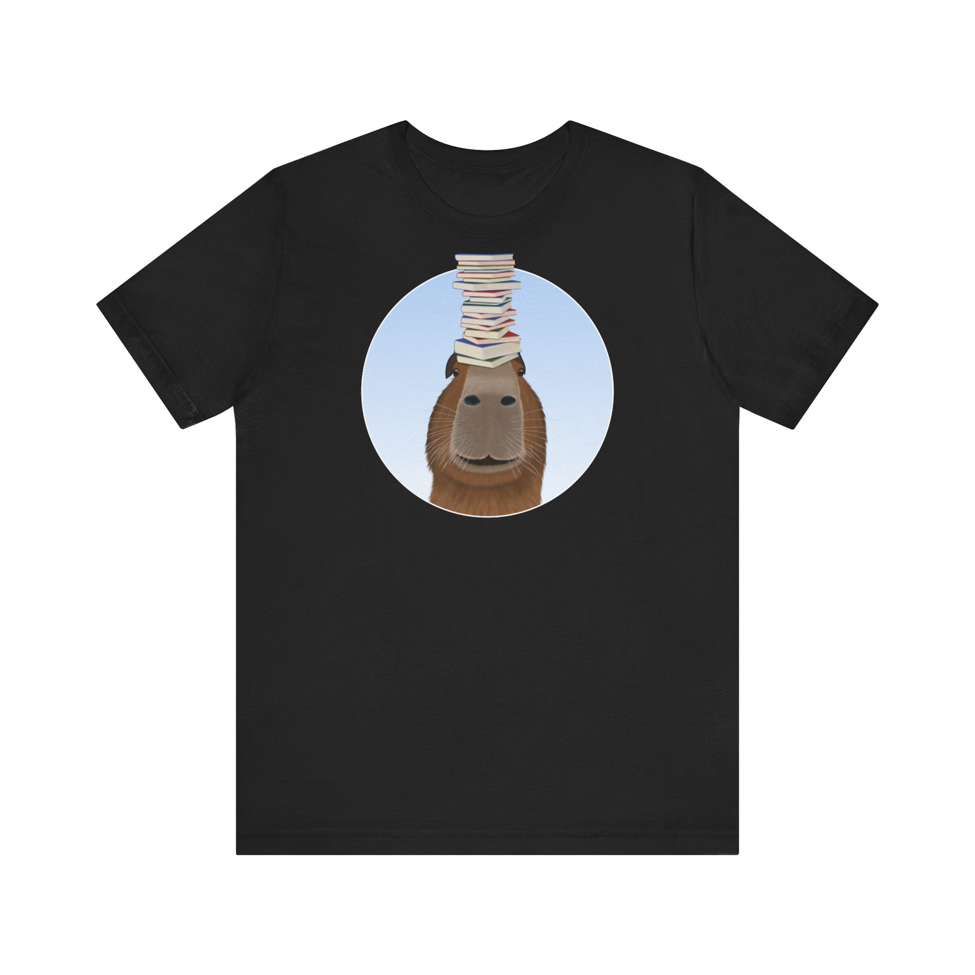 Capybara mit Büchern Lustiges T-Shirt für Capybara-Freunde