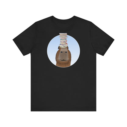 Capybara mit Büchern Lustiges T-Shirt für Capybara-Freunde